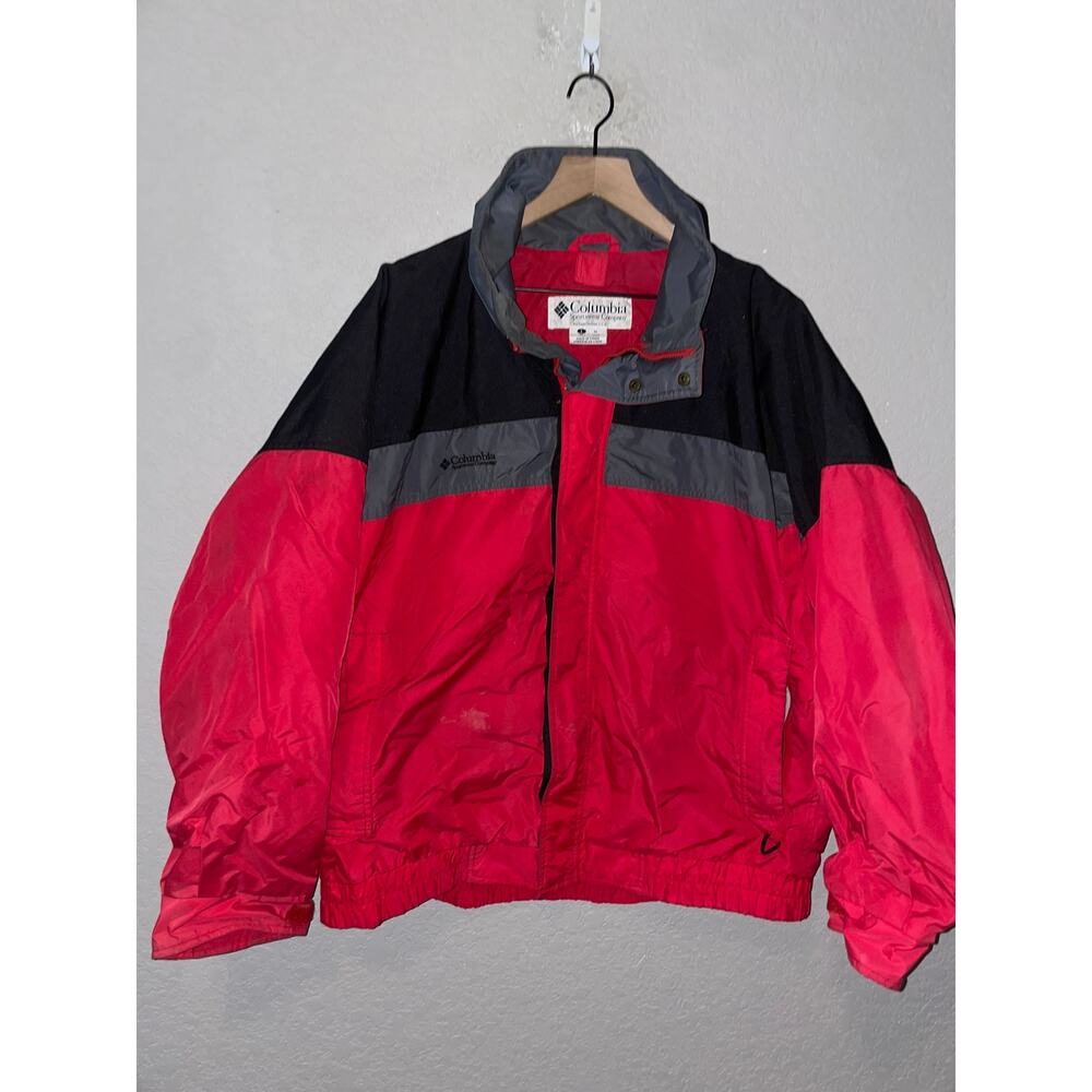 Men's Columbia Sportswear Bugaboo Red Black Jacket Outerwear 3 in 1 L Large
